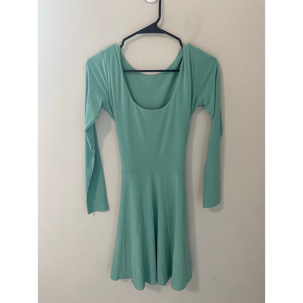 NWOT AYM Rene Reversible Mini Dress, Deep Sage Green Size Medium